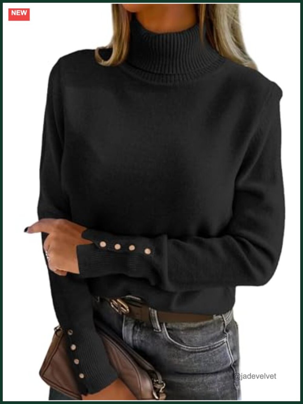 Turtleneck Sweater Women Long Sleeve Knitted Pullover